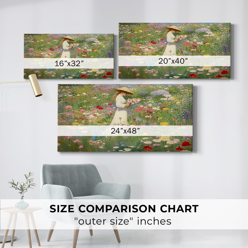 Botanical Series-CLXIX- Toile tendue avec châssis - Prêt à accrocher, H 24 po x l 48 po