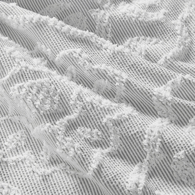 3 Piece Tufted Woven Medallion Comforter Set, King Comforter
