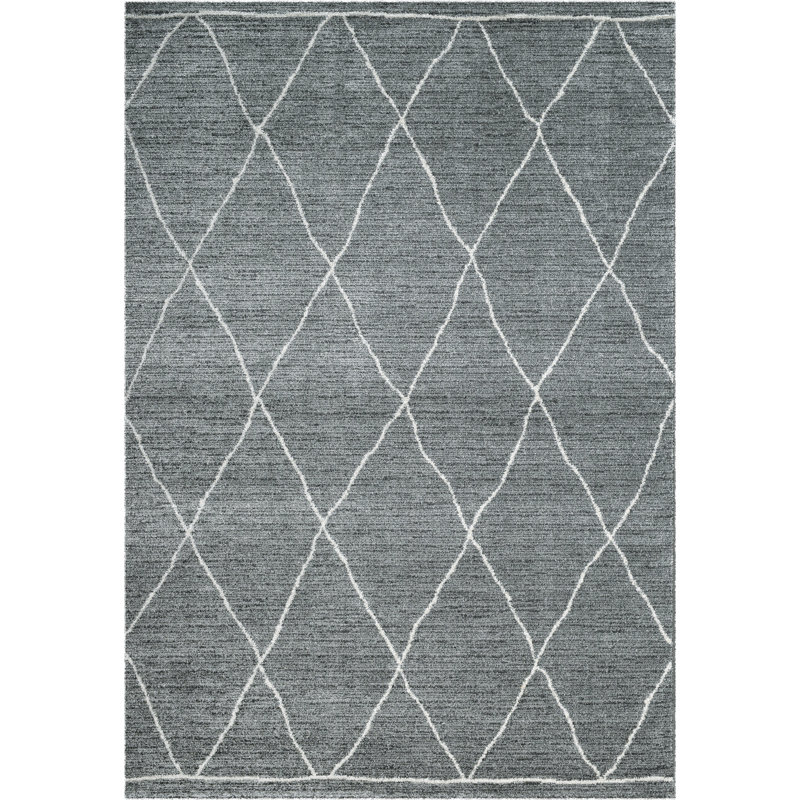 Tapis gris/ivoire Pisano, Rectangle 6 pi 7 po x 9 pi 6 po