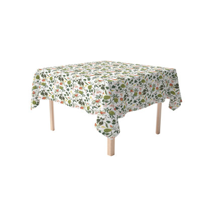 Plantsville Floral Square Tablecloth
