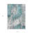 3' X 5' Teal Blue Aqua And Gray Abstract Washable Indoor Outdoor Area Rug