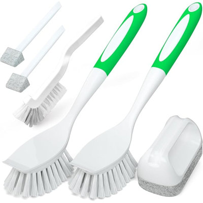 Ensemble de 6 brosses de nettoyage pour cuisine, vert