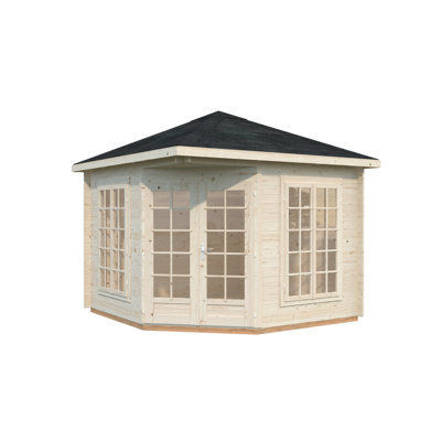 Melanie 10 x 10 Ft. Tongue & Groove Corner Summer House