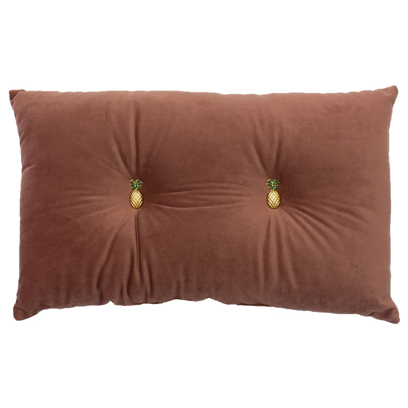 Montano Pineapple Rectangular Scatter Cushion, Blush Pink