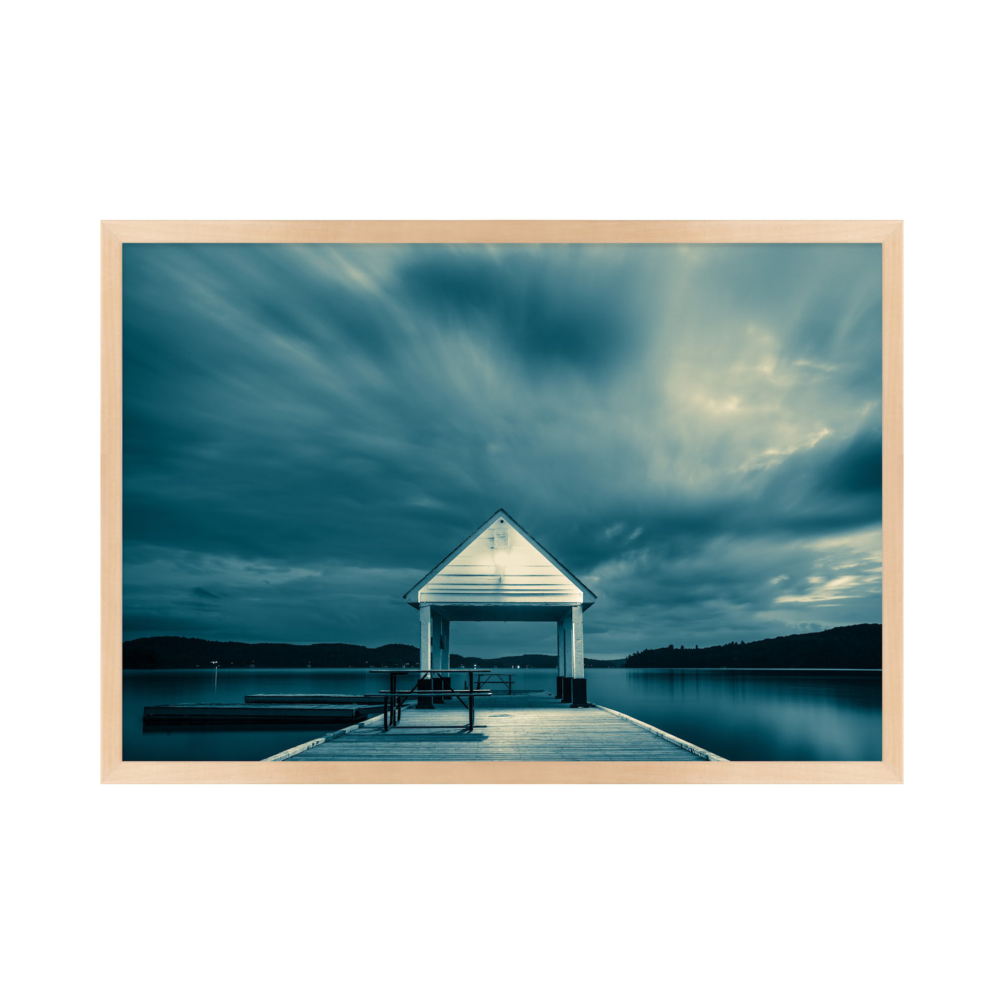Rosseau Dock by Peter Dušek, Brown, 14" H x 20" W x 1.25" D