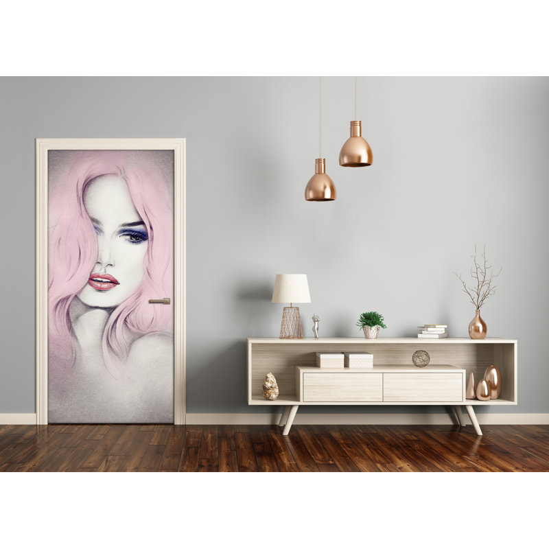 Abstraction Woman Door Decal