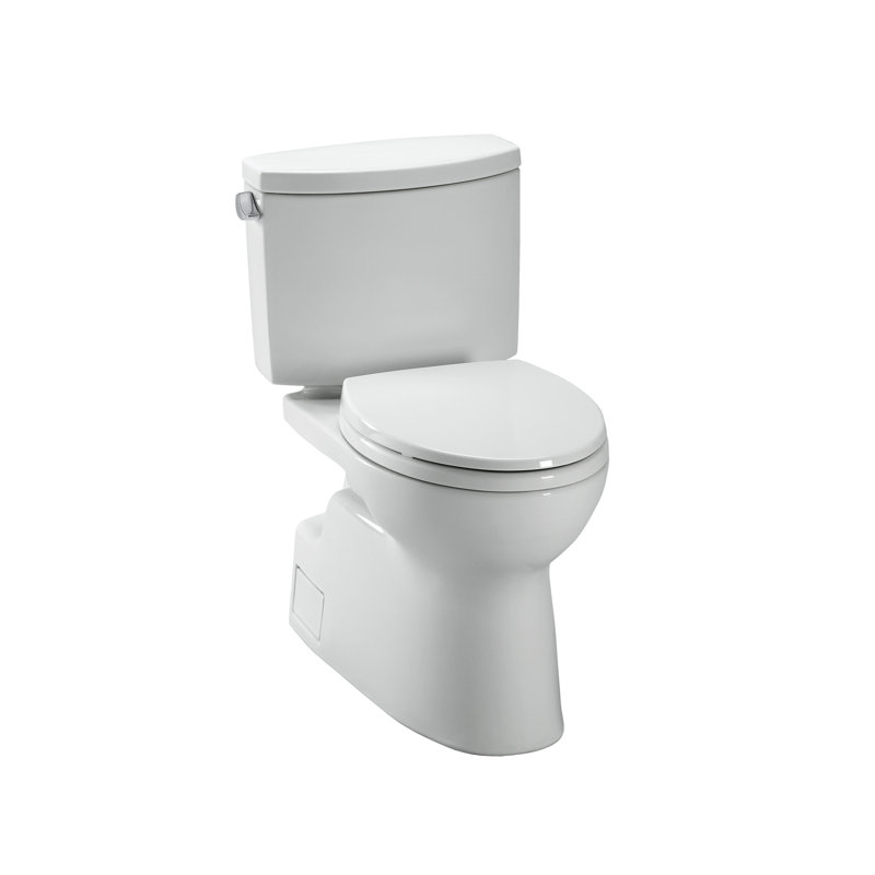 TOTO® Vespin® II Two-Piece Elongated 1.28 GPF Universal Height Skirted Design Toilet with CEFIONTECT, Colonial White