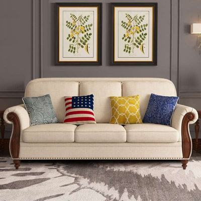 Simple And Casual Fabric Sofa