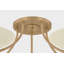 Plafonnier semi-encastré 5 lumières en laiton patiné / sable doux 60 po Troy Lighting Wolfe
