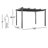  13 Ft. W x 10 Ft. D  Aluminum Pergola with Canopy,Gray-49858535