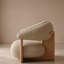 Chaise d'appoint incurvée 31,5 po H 31,5 po