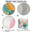 Ensemble de 4 décorations murales roses et bleues Minimalims Fludity V-1178104170-1178104169