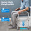 Siège de toilette surélevé réglable avec coussin