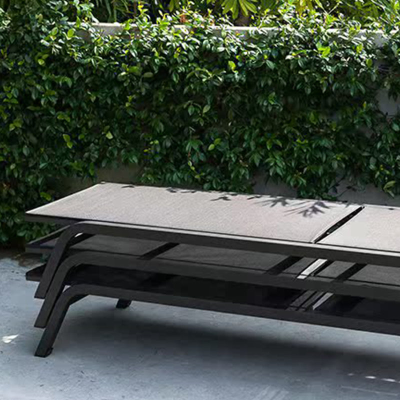 Outdoor Chaise Lounge Set with Table