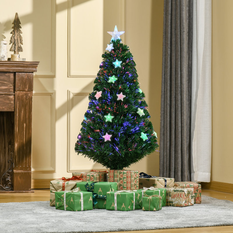 Lighted Artificial Christmas Tree, 4ft H