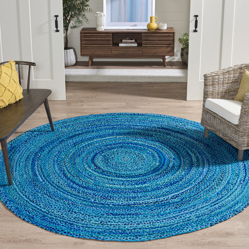 Tapis en coton tissé à la main Newberg, Rond 8 pi