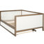 Lit de jour double rembourré avec lit gigogne pratique et base en bois gigogne, lin élégant