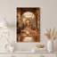 «Terracotta Arched Walkway with Pots Plants», art mural sur toile-244316375