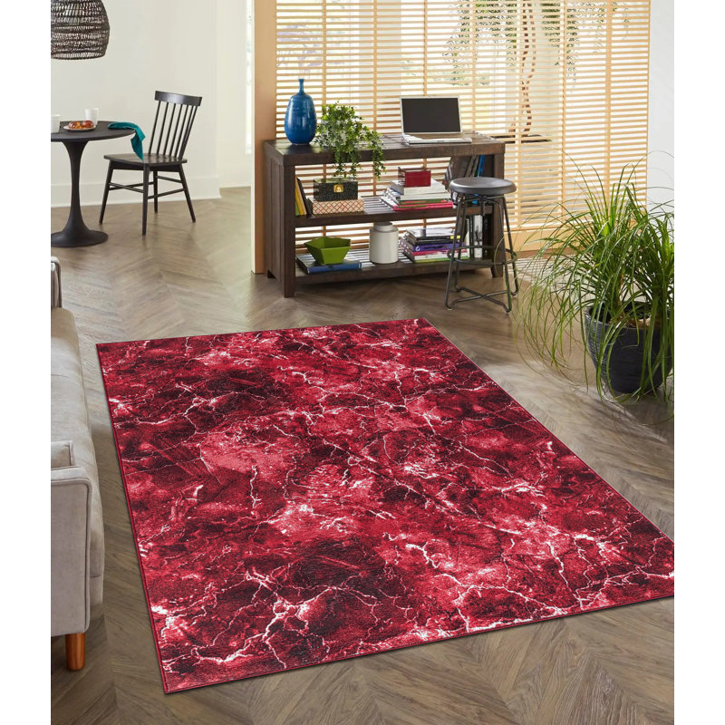 Marble Pattern Rug Solid Colour Indoor / Outdoor Area Rug, Rectangle 200 x 290 cm