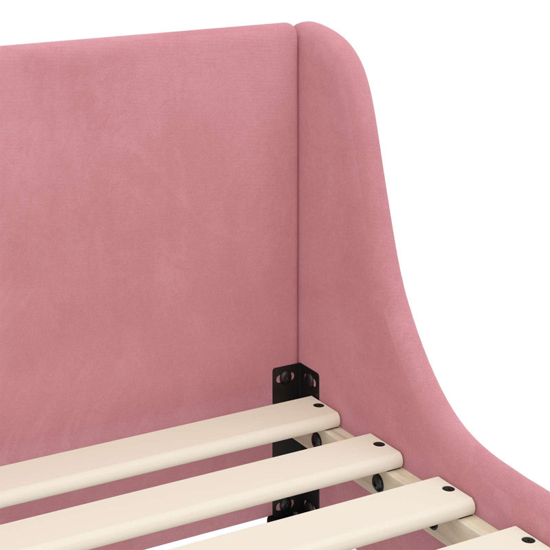 Bed Frame, Pink/Black, European Toddler (80 x 160cm)