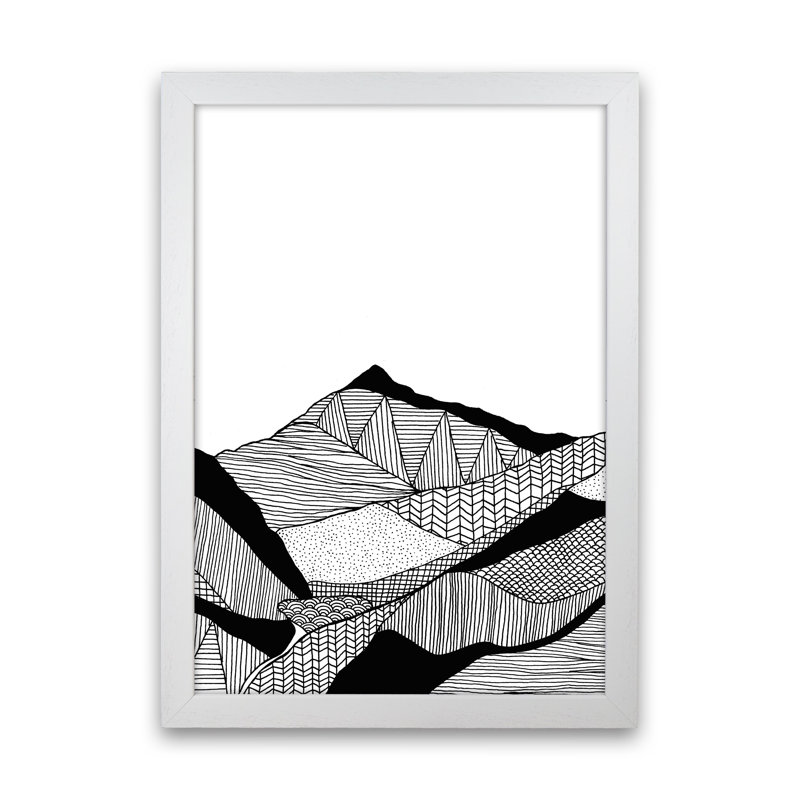 New Snowdon Portrait by Carissa Tanton - Print, 63cm H x 46cm W x 3cm D, White Framed