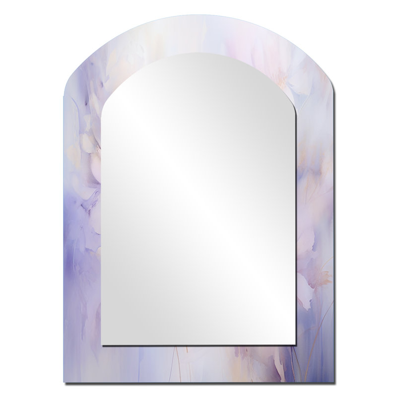 «Purple Botanical Whispers II», miroir asymétrique Botanicals, 34 po x 25 po