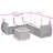  6 Piece Patio Sofa Set With Cushions Gray Poly Rattan