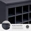 Meuble de rangement modulaire noir mat pour le vin, doté d'un système de rangement à plusieurs niveaux de grande capacité ; un buffet/buffet multifonctionnel de 32 pouces pour la salle à manger.