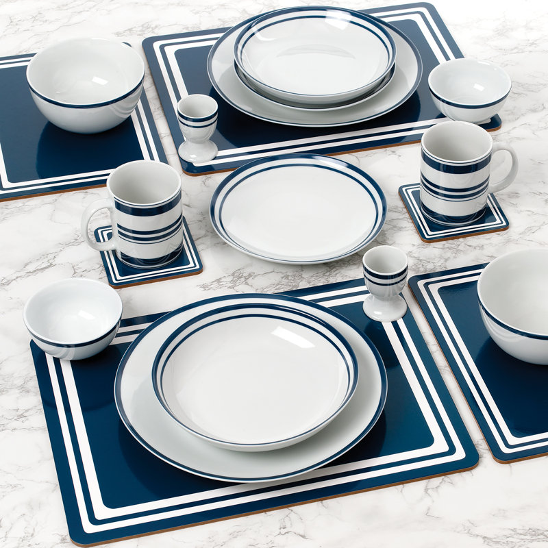 Waterside 56pc Blue Bistro Combo Dinner Set