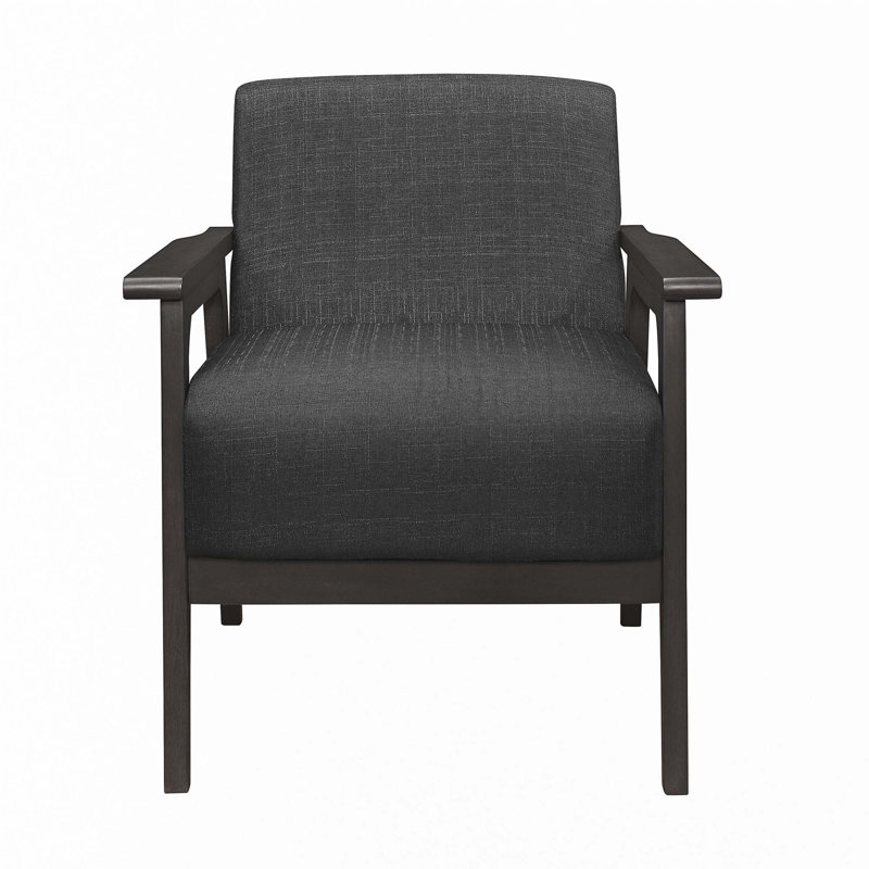 Chaise d'appoint rembourrée en tissu, Gris foncé
