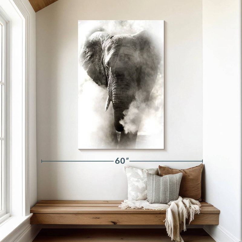Brampt Dusty African Elephant, 48" H x 32" W