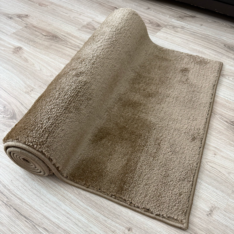 Tapis beige foncé Schulter, taille personnalisée par pieds, Tapis de couloir 2 pi 6 po x 11 pi