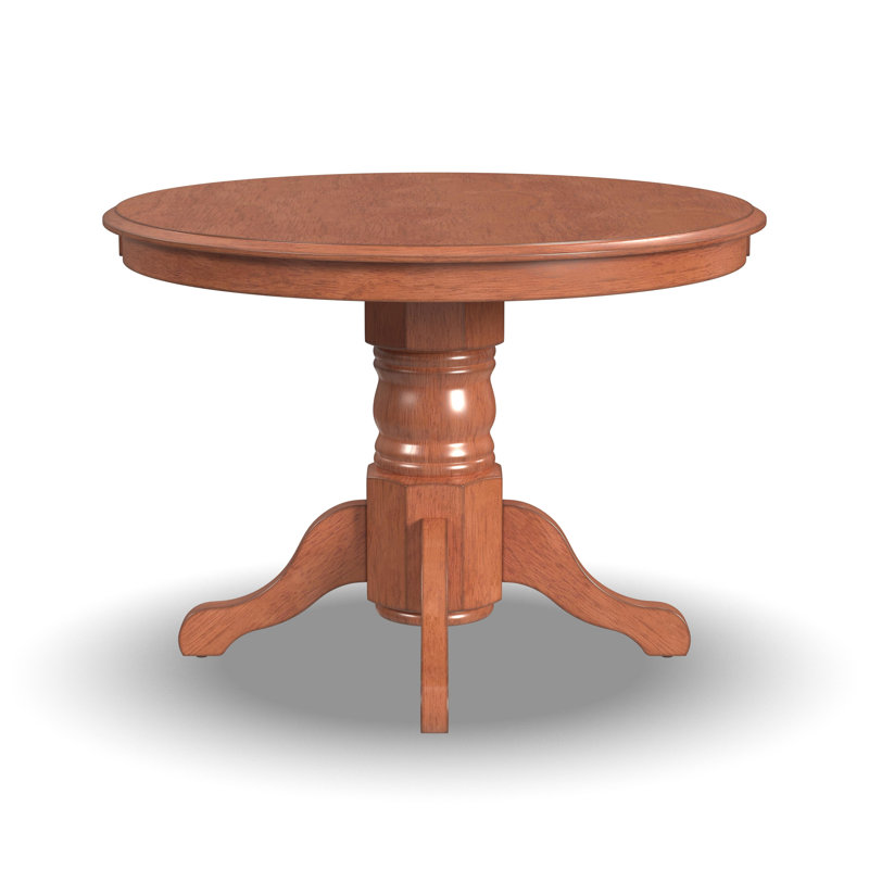 Standridge Round Solid Wood Dining Table, Cottage Oak