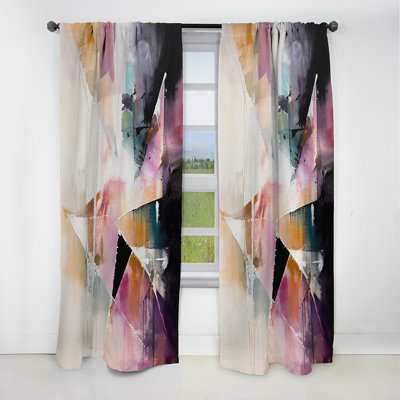 Christopher - Abstract Curtain - Blackout Geometric Shapes Curtain - 1 Panels