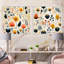 Ines - Ensemble de 2 collages carrés botaniques abstraits-101857018-101857020