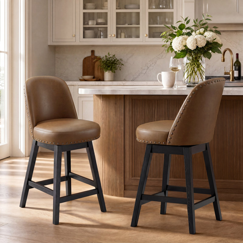 Swivel Counter Stool, Brown
