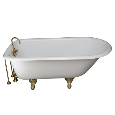 60'' x 30'' Freestanding Soaking Cast Iron Bathtub