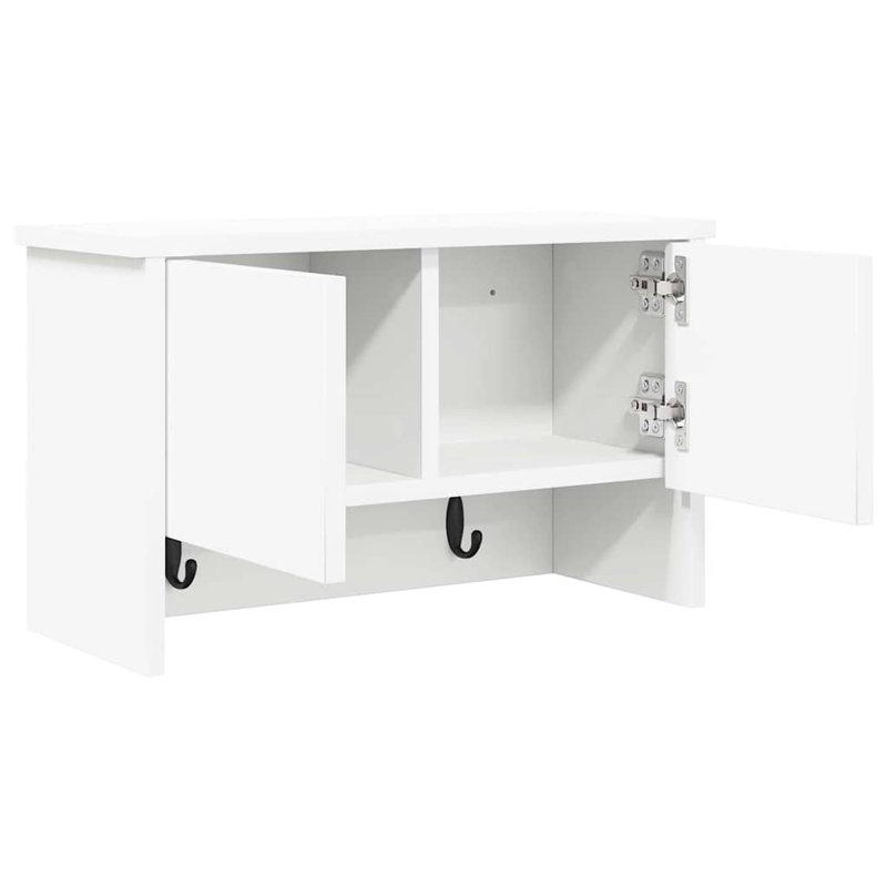 Wall-Mounted Coat Rack With Shelf 50 X 20 X 30 Cm, White