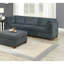 Ensemble de canapé modulaire en chenille gris 6 pièces