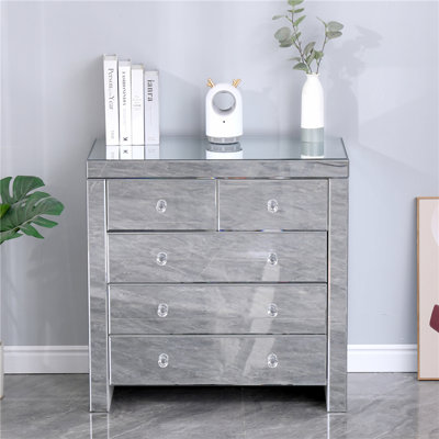 Pricilla 80 cm W Chest of 5 Drawers