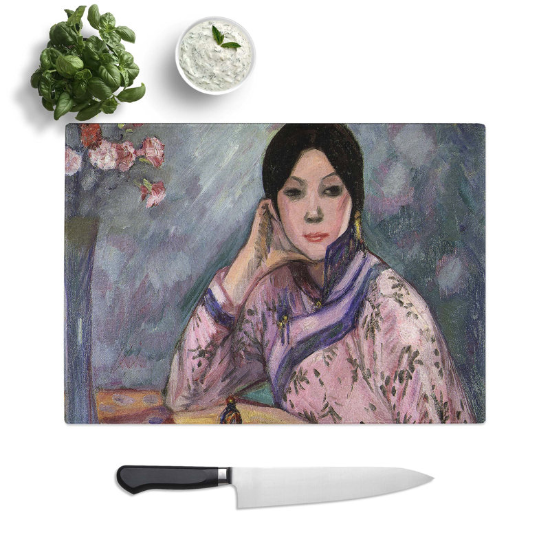 Tempered Glass Perfume by Fujishima Takeji Chopping Board, 39 cm W x 28.5 cm L