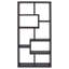 8-Shelf Cappuccino Geometric Bookcase-1328829886