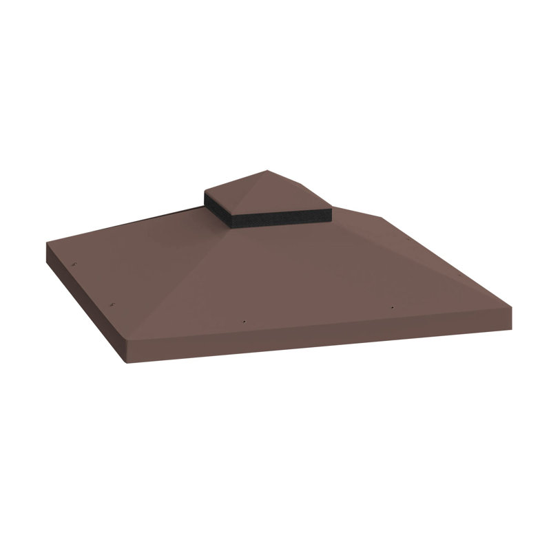 Brown 10x10 Ft Outdoor Patio Gazebo Replacement Canopy Roof