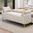 Elegant Full Size Velvet Upholstered Bed Frame Set With Versatile Ottoman Storage