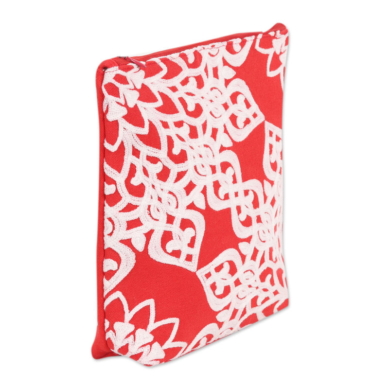 Trousse de toilette en coton brodée à la main Novica