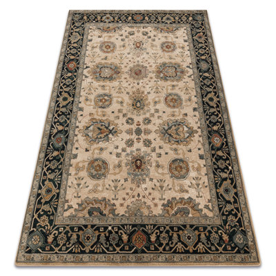 Despena Rectangle Oriental Wool Area Rug