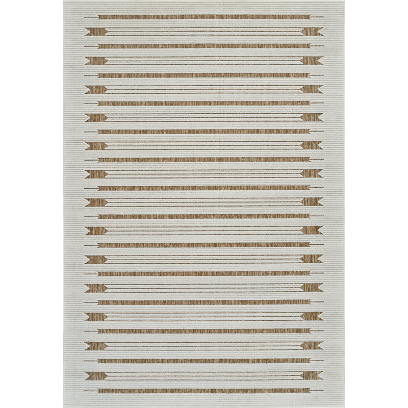 Tapis intérieur / beige à motif géométrique beige / brun à motif géométrique de 6 pi x 9 pi (5 pi 11 po x 9 pi 0 po) Tapis de salon, de chambre à coucher, de salle à manger et de cuisine
