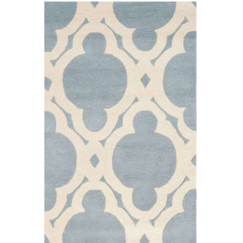 Carolene Hand Tufted Wool Geometric Rug, Rectangle 5' x 8'