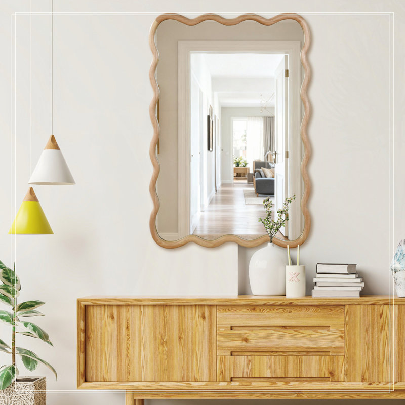 Miroir décoratif 24 po x 36 po, Bois naturel