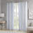 Veronica Poly Printed Single Curtain Panel With Tufted Stripe And Lining-102168393